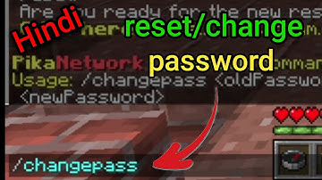 How to Reset/Change Password In Minecraft Server Hindi Latest (2023)
