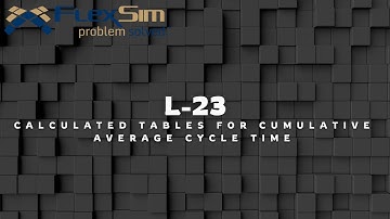 L-23: Calculated Tables for Cumulative Average Cycle Time