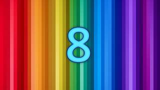 8 Second Countdown | Rainbow Colors