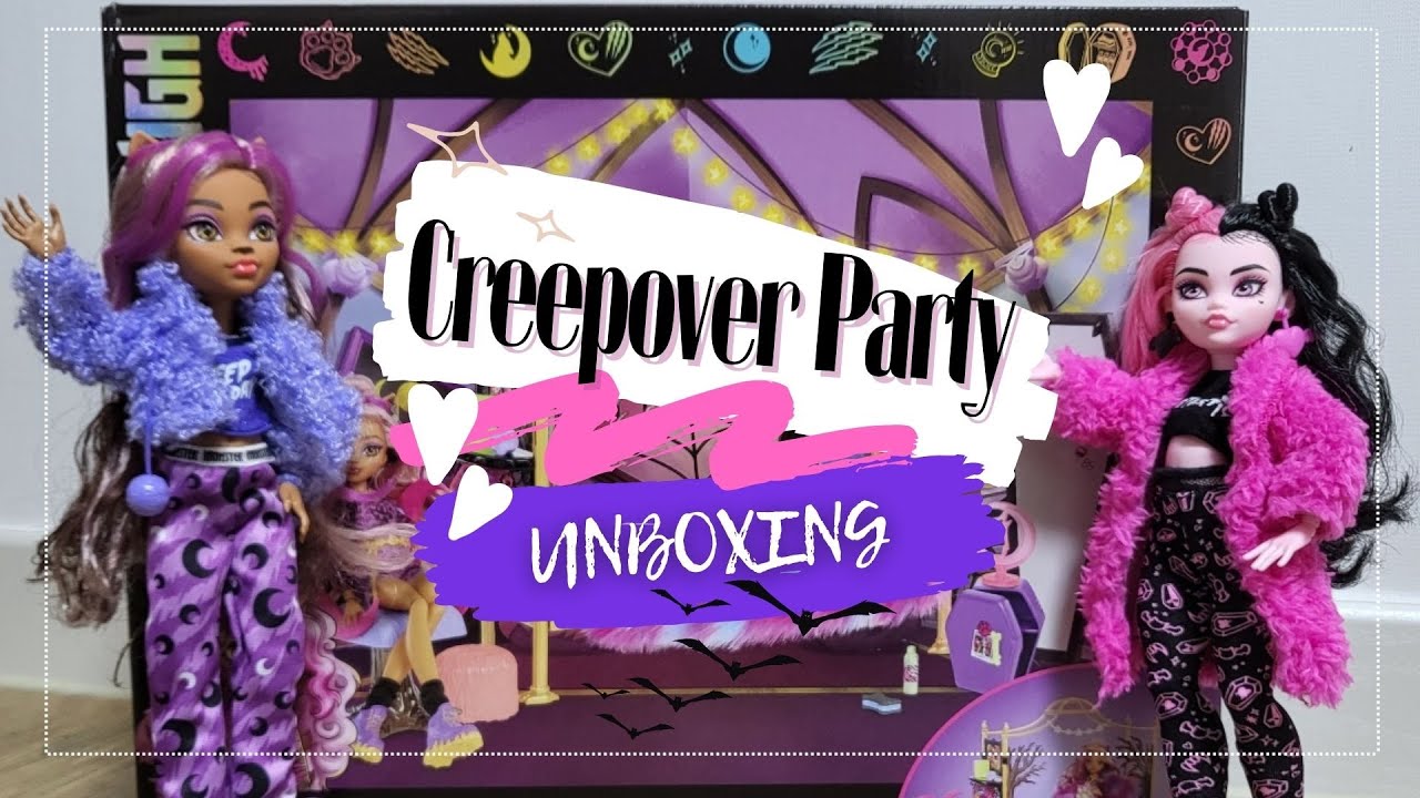 🌙⭐ Unboxing CREEPOVER PARTY Clawdeen & Draculaura 💤 | Monster High G3 ...