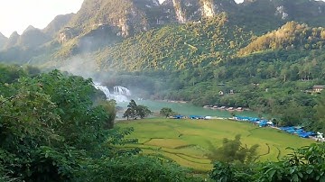 Vẻ đẹp của Thác Bản Giốc mùa lúa chín ở Cao Bằng