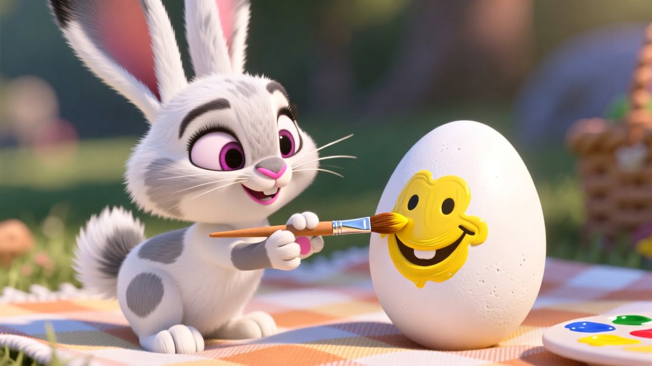 Colorful Eggs With Rabbit and Baby | Nursery Rhyme Song for Kids