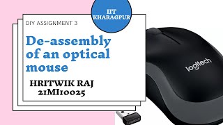 DIY Assignment 3 || HRITWIK RAJ || 21MI10025 || De-assembly of an optical mouse