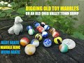 Trash Picking An Old Dump - Vintage Toy Marbles - Bottle Digging - Marble King - Alley Agate -