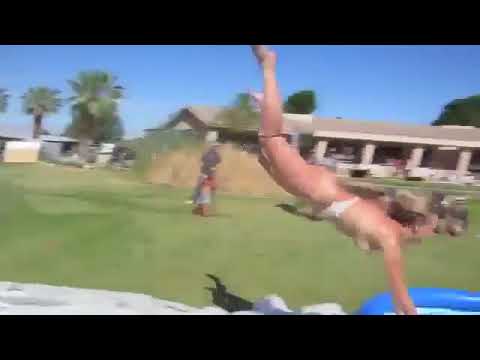 Slip n Slide Girl Loses Her Panties Video  | Funny video