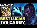 Rank 1 best lucian in the world 1v9 carry gameplay  league of legends