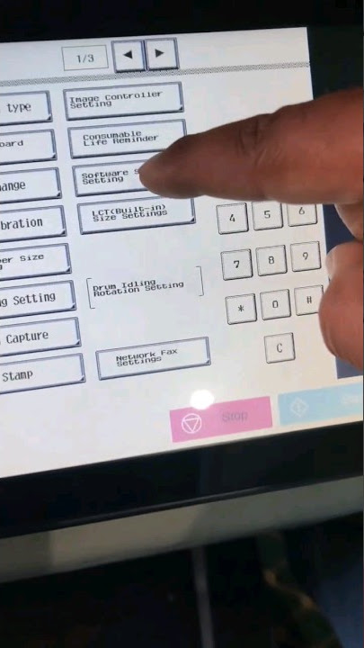 SOFTWARE SWITCH SETTING ON KONICA MINOLTA i model series  colour machines #techmeta #howto #techno