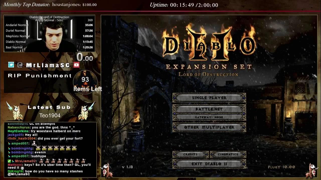 Diablo 2 Solo Sorc UBERS Round 2 (Pt1) YouTube