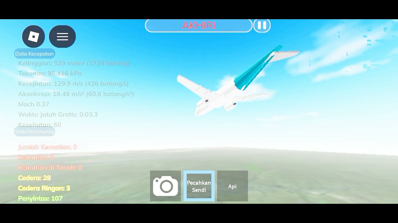 Bali airlines system flight 171 - crash animation (Fictional)