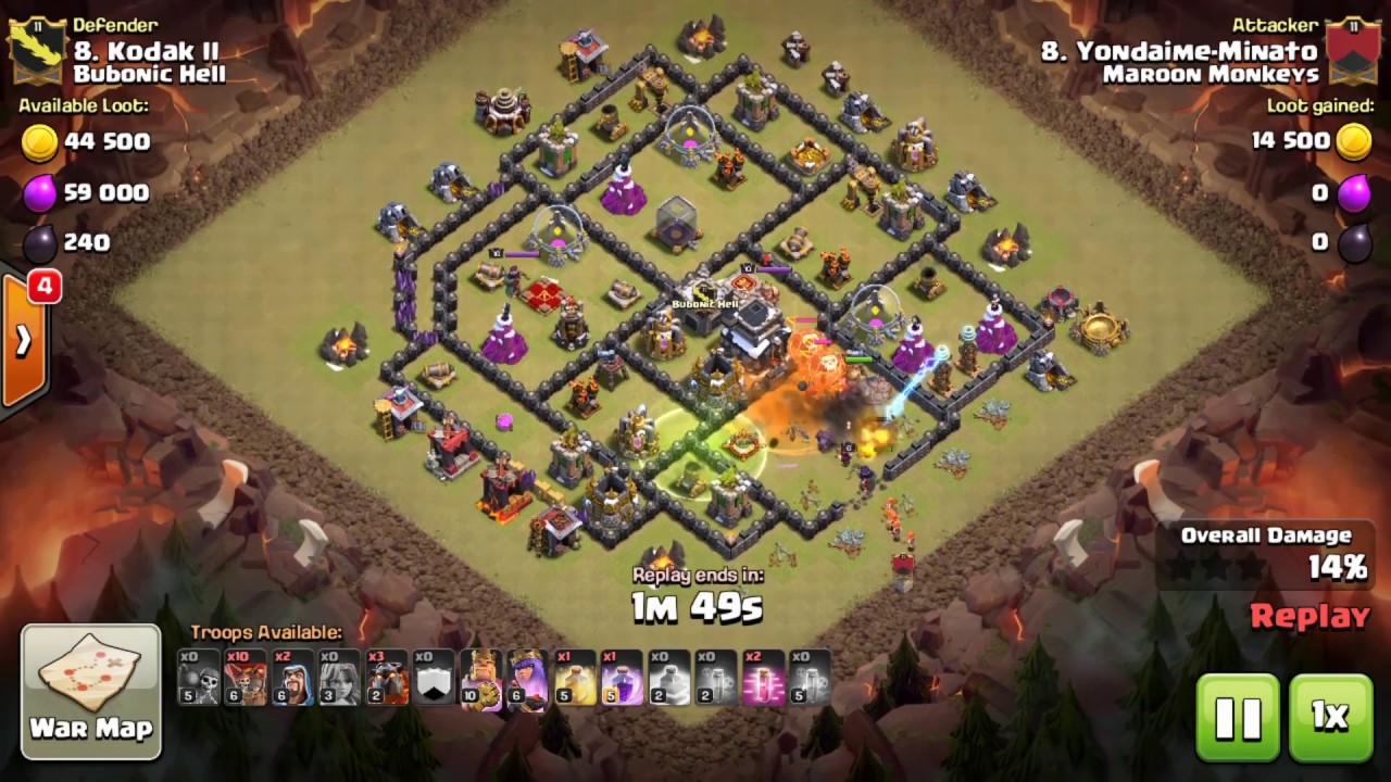 Clash of Clans TH9 GoVaLaLoon 3 STAR ATTACK