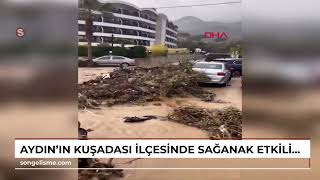 Aydının Kuşadası Ilçesinde Sağanak Etkili Oldu