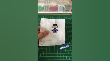 Making of Bachira Meguru from Blue Lock anime in a form of cross stitch ⚽️⚽️⚽️