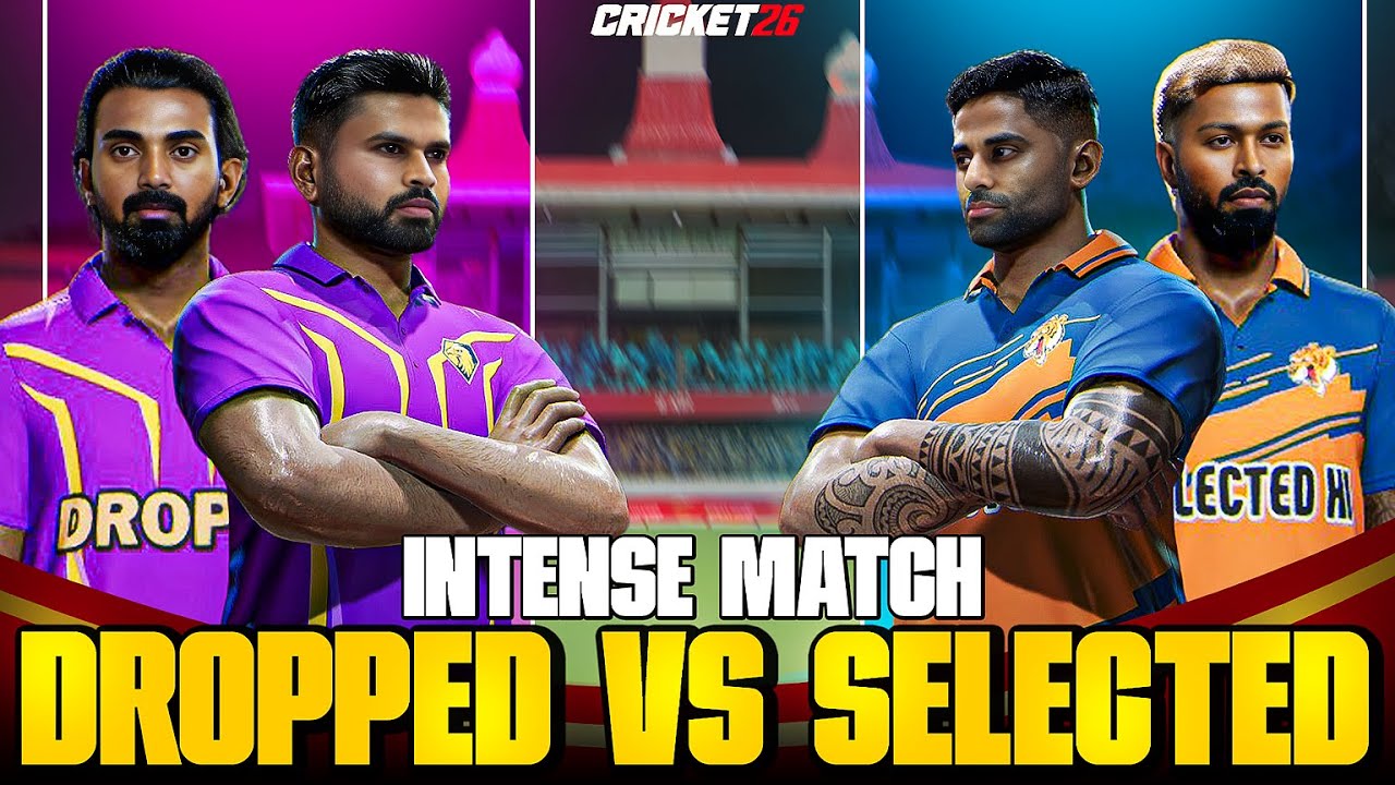 T20 WC Selected XI 🆚 Dropped XI 🔥 | T10 Intense Match | Cricket 26 ...