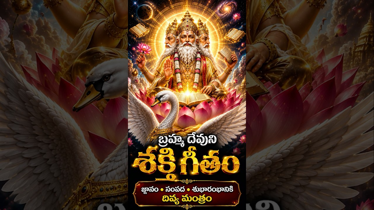 బ్రహ్మ దేవుని శక్తి గీతం 🙏 జ్ఞానం • సంపద • శుభారంభానికి దివ్య మంత్రం #shorts