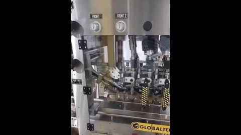 GlobalTek® Cap-It Automatic Inline Spindle Capper with Cascade Feeder
