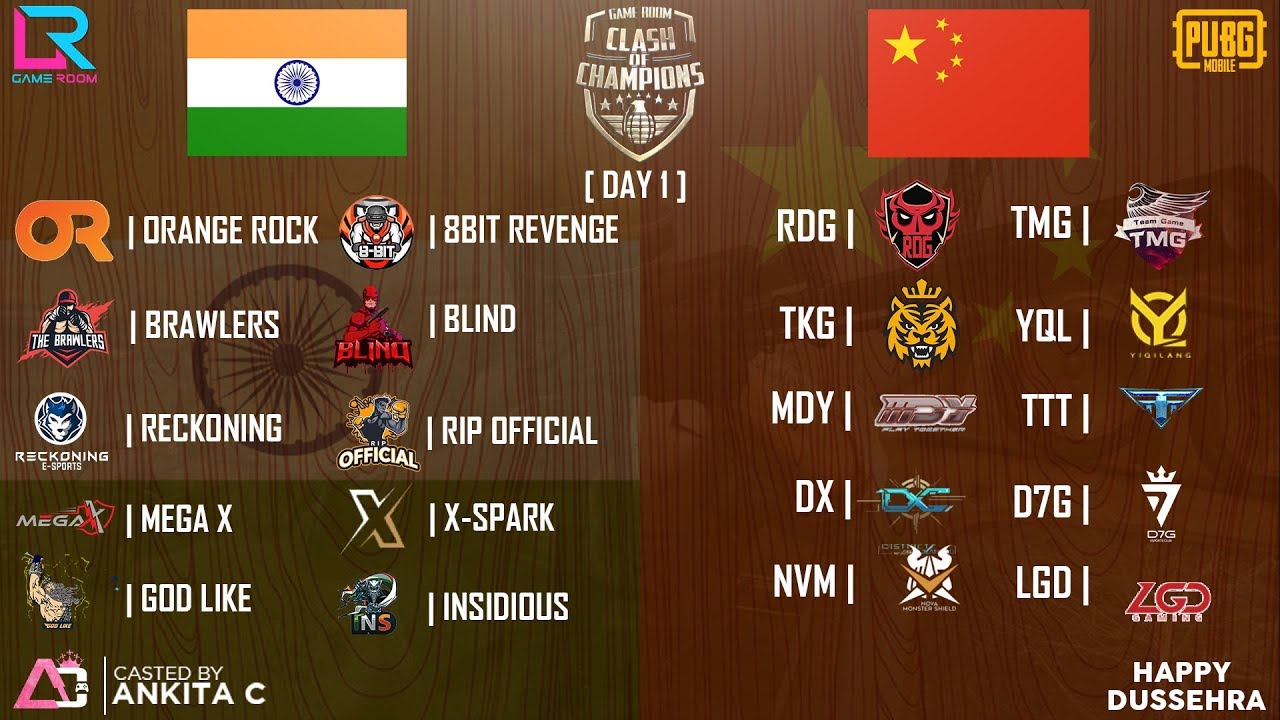 CLASH OF CHAMPIONS | INDIA VS CHINA | Watch Scout, Kronten, Carry, Nova etc. against Chinese t1 team