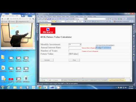 PRG 310 - Visual Studio - Configure a Range Validator