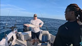 My GIRLFRIEND Caught a MONSTER Kingfish (Catch Clean and Cook)