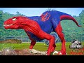 Spiderman Raptor vs Carnage vs Joker vs Batman Classic Dino Fight - Jurassic World Evolution