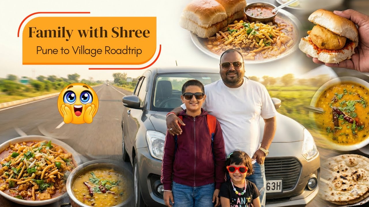 Family Road Trip! Pune to Village | Misal Breakfast + Village Arrival