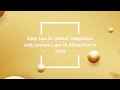 Easy tips to attract Happiness with proven Law of Attraction in 2019 | By Marie Diamond