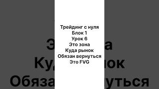 Трейдинг с нуля. Блок 1, урок 6. Это FVG. Куда рынок обязан вернуться.