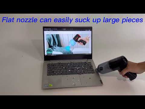 New Compressed Air Duster & Mini Vacuum Keyboard Cleaner 3-in-1