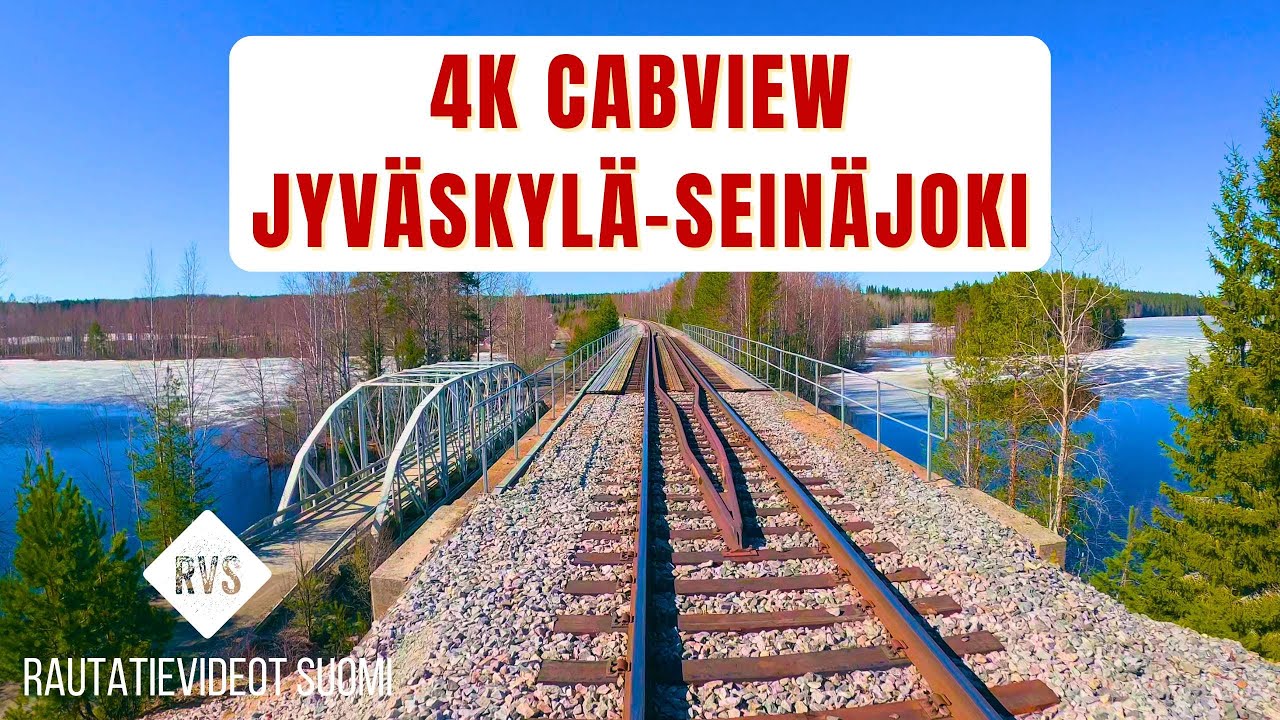 4K RATAOSAVIDEO Jyväskylä-Seinäjoki | Laajakulmanäkymä junan keulalta