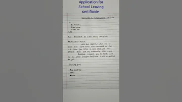 Application For School Leaving Certificate Transfer Certificate Viral Trending 