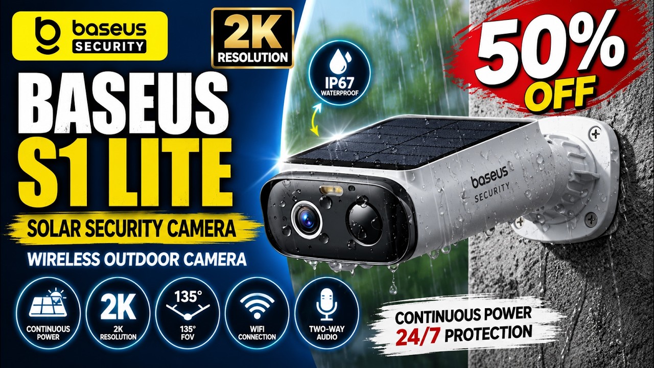Baseus Security S1 Lite Solar Camera Review 🔥 2K Wireless Outdoor