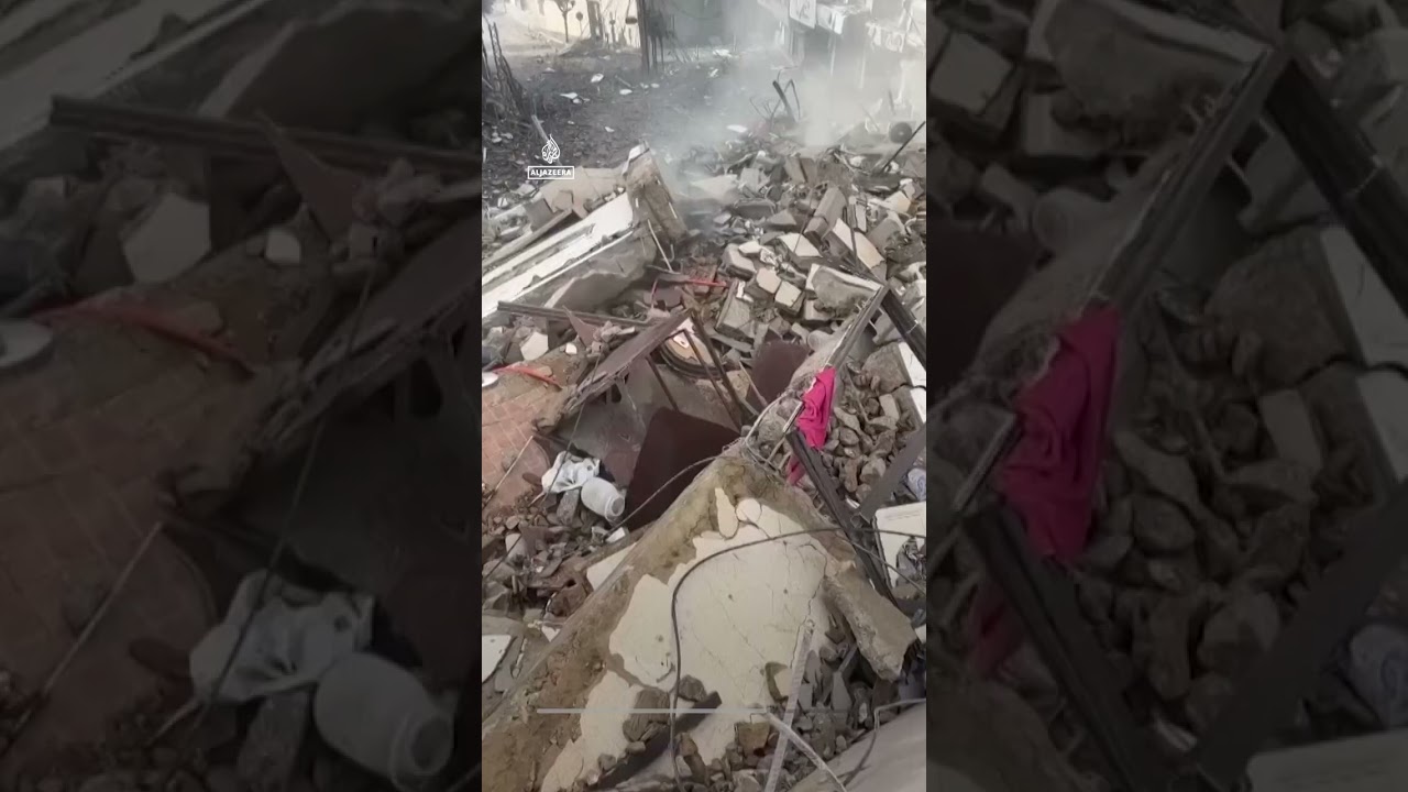 الدمار في بيروت مع استمرار القصف والنزوح الجماعي | AJ #shorts