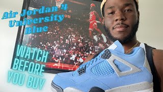 WATCH BEFORE YOU BUY: Air Jordan 4 University Blue Unboxing and Review GS