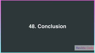 Conclusion React | React JS  Course for Beginners | React JS Tutorial | #revildo_code