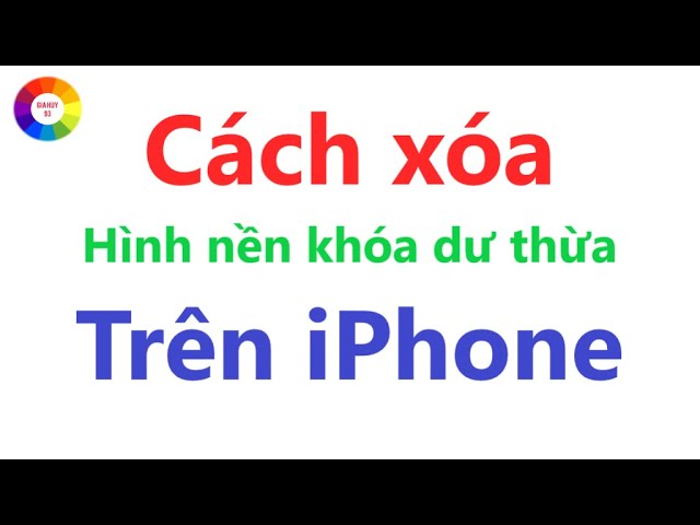 Xóa Hình Nền Dư Thừa Trên iPhone - YouTube