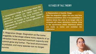 GROUP 5: TOURISM AREA LIFE CYCLE THEORY BY RICHARD BUTLER