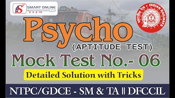 ASM Psycho Test Series 06 with Tricks and Detailed Solution