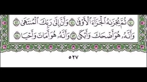 سورة النجم من اية 42 الى اية 62 مكررة 5 مرات - ابراهيم الاخضر | من افضل الكلام