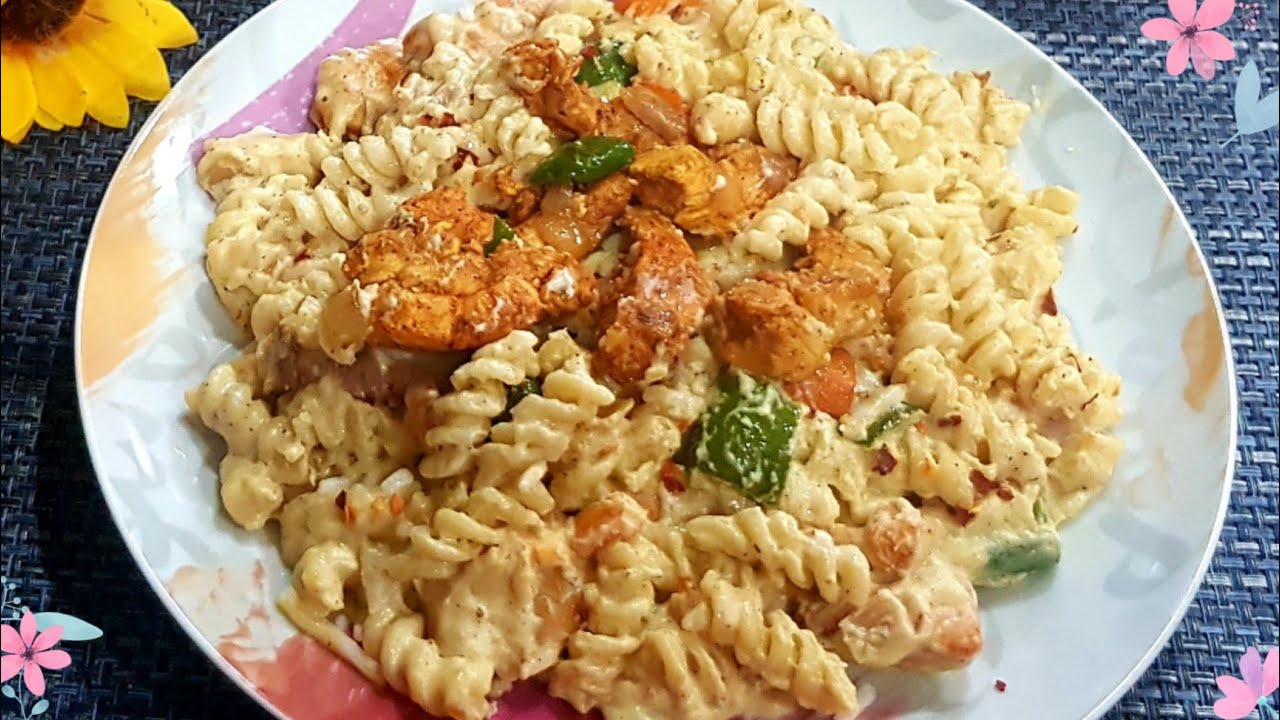WHITE SAUCE CHICKEN PASTA  | WHITE SAUCE PASTA | Kanamit Gid