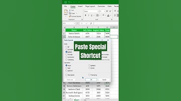 Keyboard Shortcuts for Using Paste Special in Excel! #pastespecial