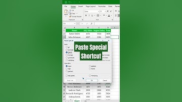 Keyboard Shortcuts for Using Paste Special in Excel! #pastespecial