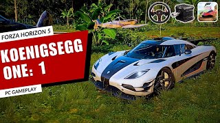 Koenigsegg One:1 Steering Wheel Gameplay Forza Horizon 5 | Fanatec CSL DD