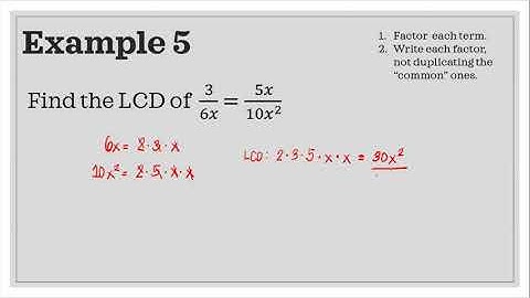 Solving Rational Equations Part 1: Finding the LCD of Rational Equations