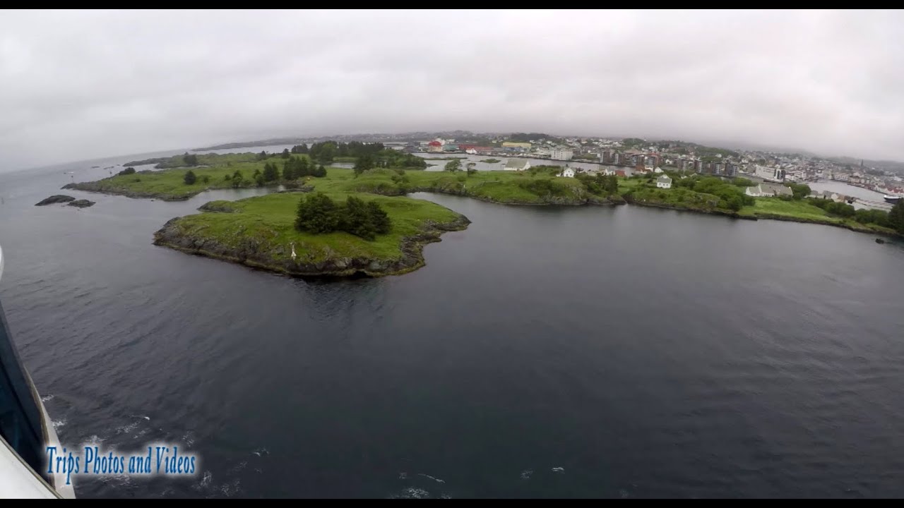 Sky Princess Sails Away From Haugesund, Norway.