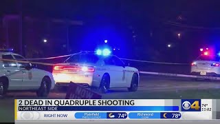 Quadruple shooting leaves 2 dead, 2 injured on city's northeast side, IMPD asking for information in