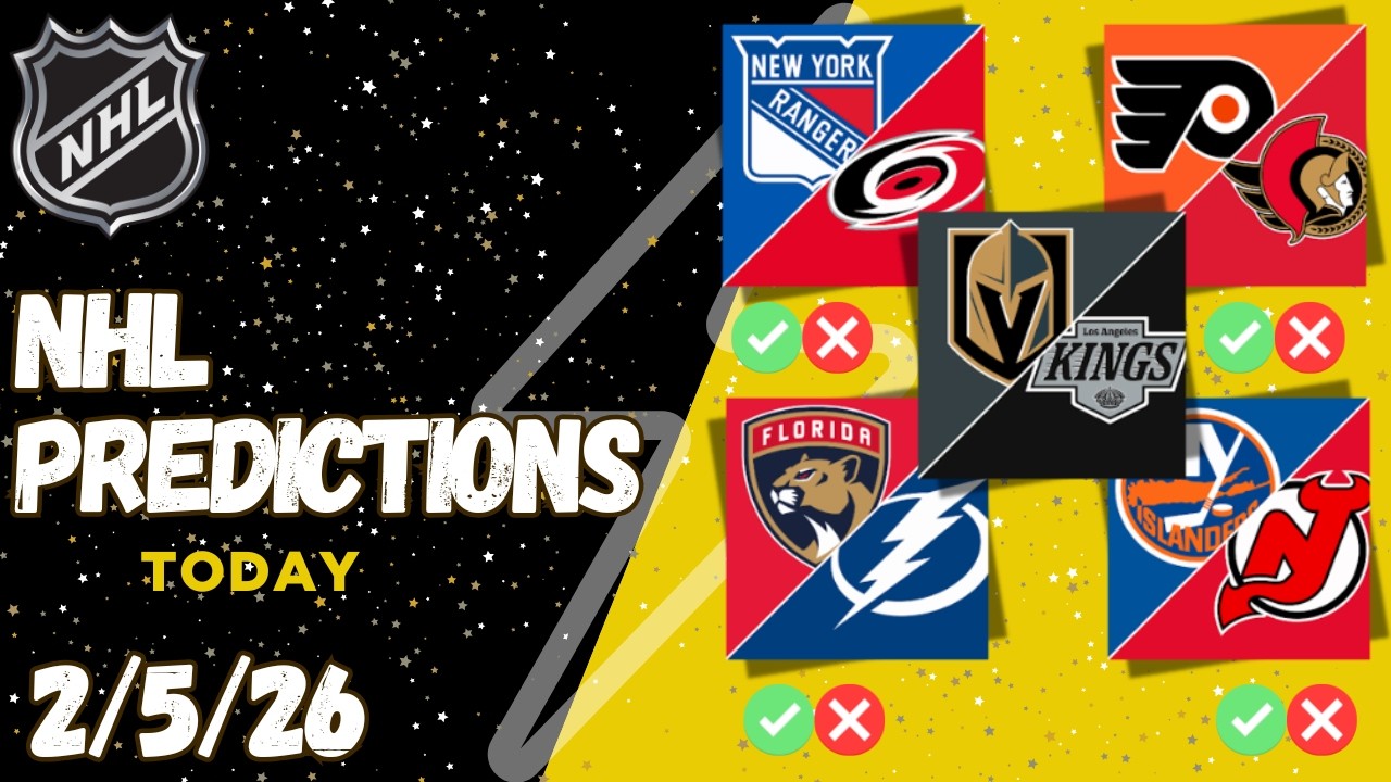 5 Nhl Picks Today 2/5/ 2026 | Nhl Picks and Predictions 2/5/26 | Nhl Predictions today