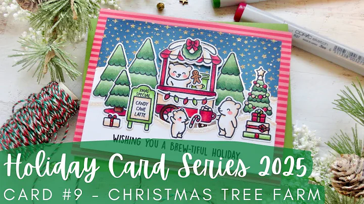 Holiday Card Series 2025 #9 | Lawn Fawn NEW RELEASE | Copic Coloring a Christmas Tree Farm Scene