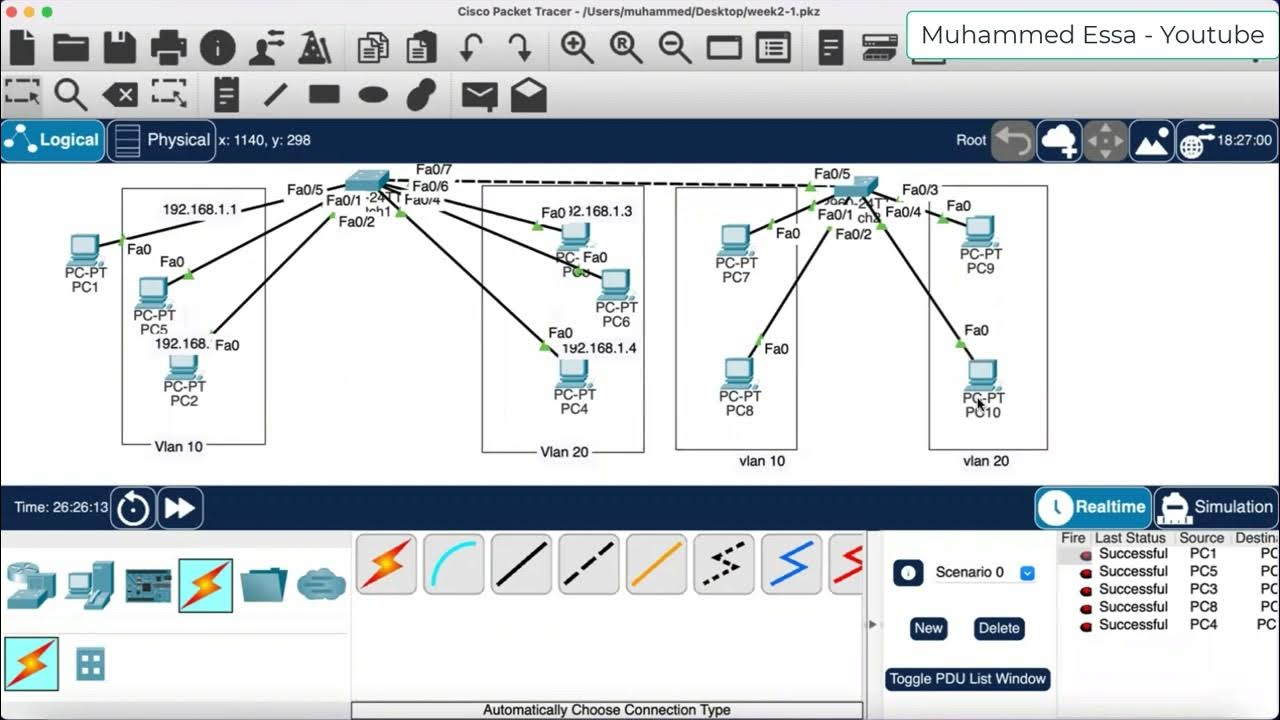 12 VLAN & Trunking Configure allowed trunk Third vlan topology
