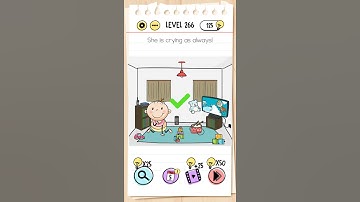 Brain Test. Level 266. She is crying as always!