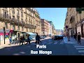 Paris city walks  Rue Monge  Paris,France 4K