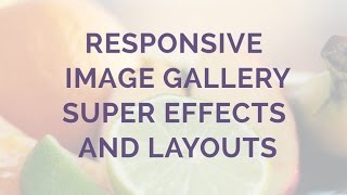Responsive Image Gallery - Super Effects and Layouts!